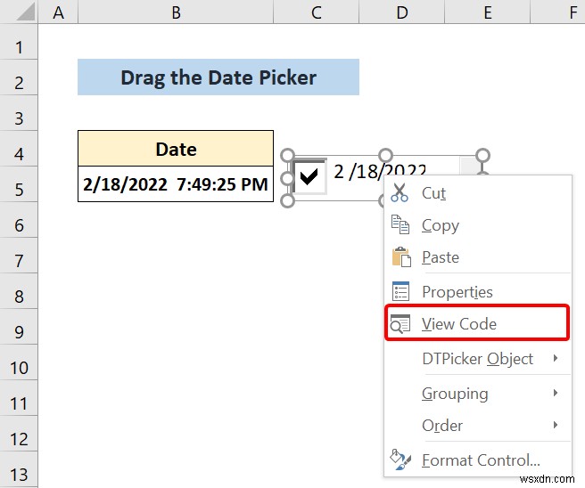 How to Insert a Date Picker in Excel (With Step-by-Step Procedure)