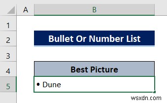How to Make a List within a Cell in Excel (3 Quick Methods)