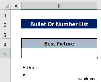How to Make a List within a Cell in Excel (3 Quick Methods)