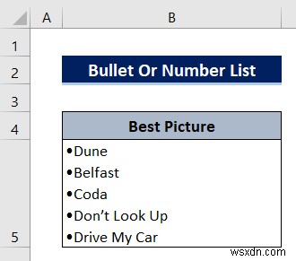How to Make a List within a Cell in Excel (3 Quick Methods)