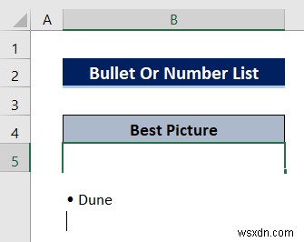 How to Make a List within a Cell in Excel (3 Quick Methods)