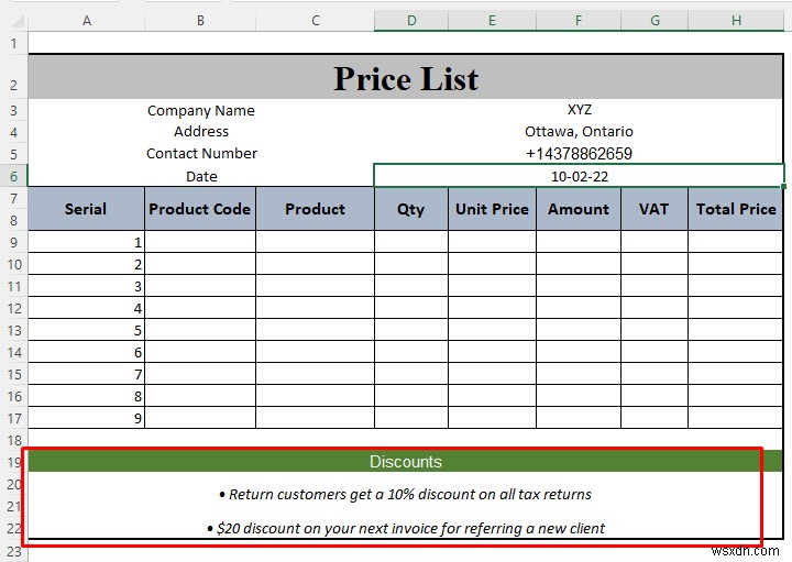 How to Make a Price List in Excel (Step by Step Guidelines)