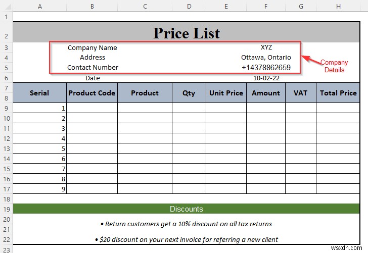 How to Make a Price List in Excel (Step by Step Guidelines)