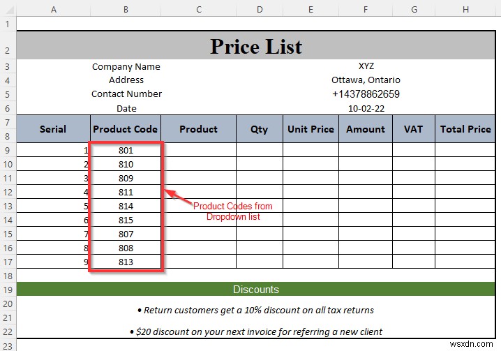 How to Make a Price List in Excel (Step by Step Guidelines)
