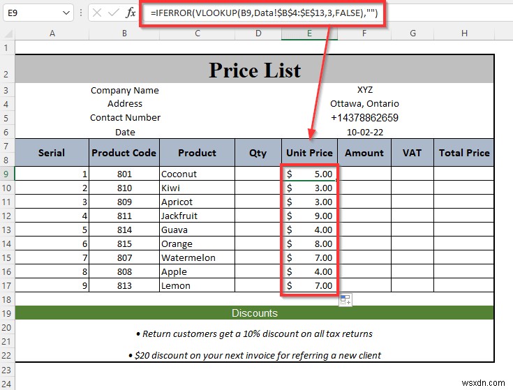 How to Make a Price List in Excel (Step by Step Guidelines)