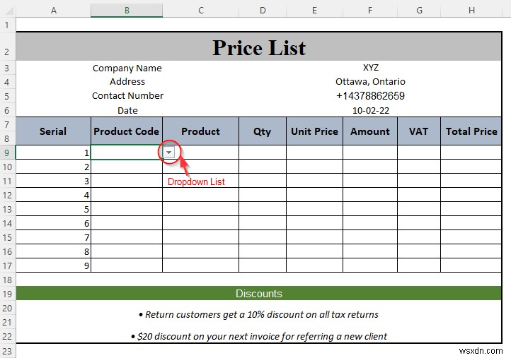 How to Make a Price List in Excel (Step by Step Guidelines)