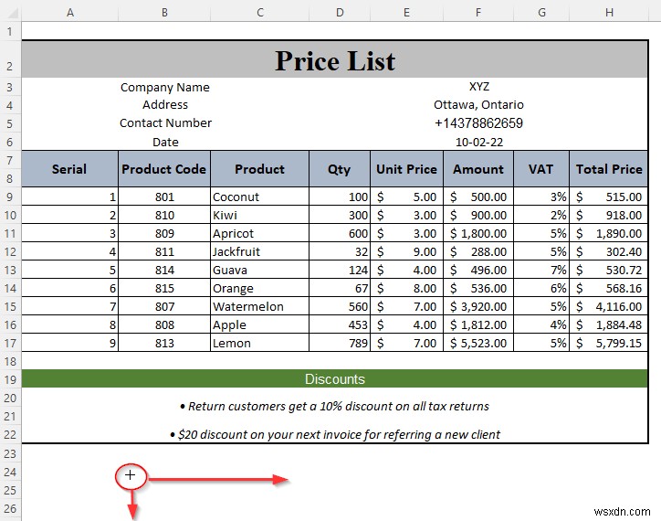 How to Make a Price List in Excel (Step by Step Guidelines)