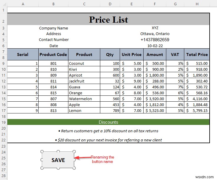 How to Make a Price List in Excel (Step by Step Guidelines)