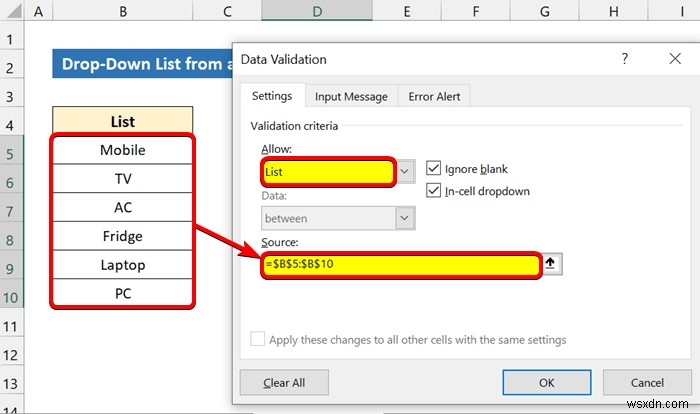 How to Create Excel Drop Down List for Data Validation (8 Ways)