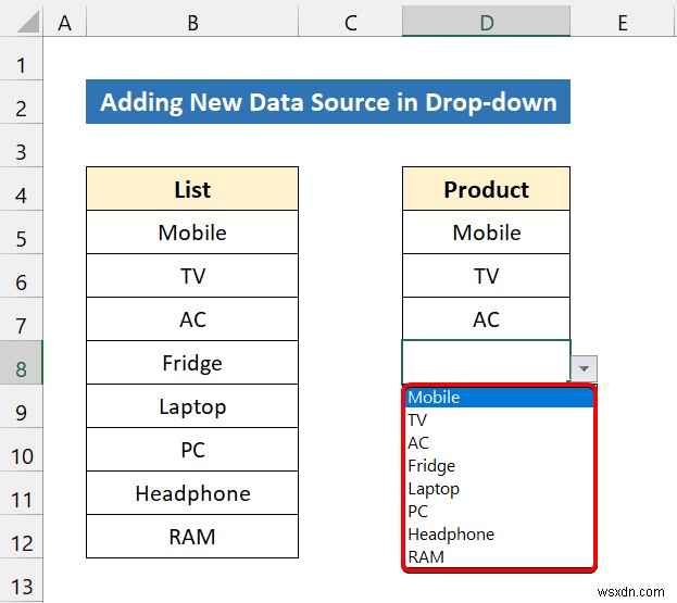 How to Create Excel Drop Down List for Data Validation (8 Ways)