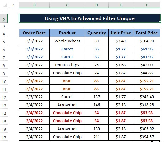 How to Use Advanced Filter for Unique Records Only in Excel