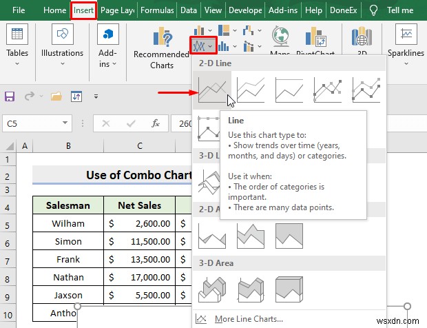 How to Combine Two Graphs in Excel (2 Methods)