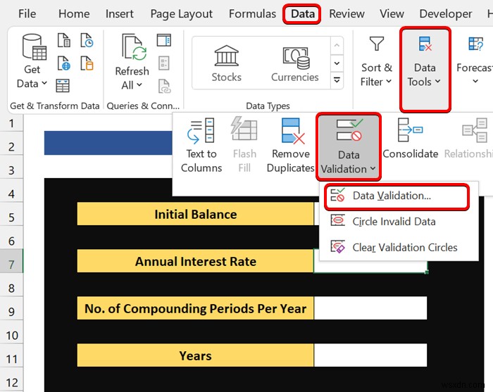How to Create a Form with Drop Down List in Excel