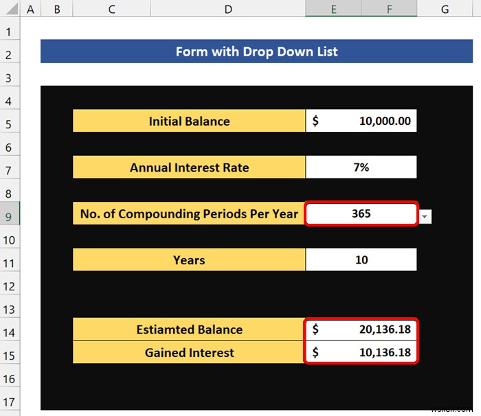 How to Create a Form with Drop Down List in Excel