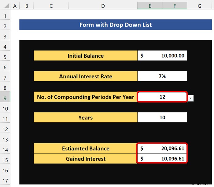 How to Create a Form with Drop Down List in Excel