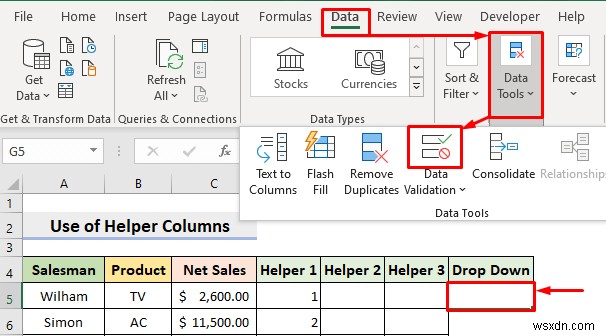 Creating a Drop Down Filter to Extract Data Based on Selection in Excel