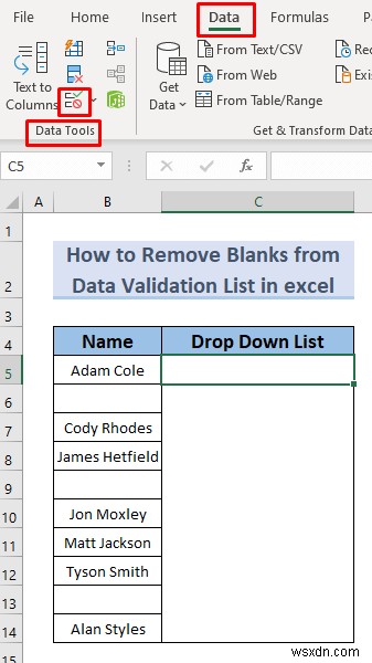 How to Remove Blanks from Data Validation List in Excel (5 Methods)