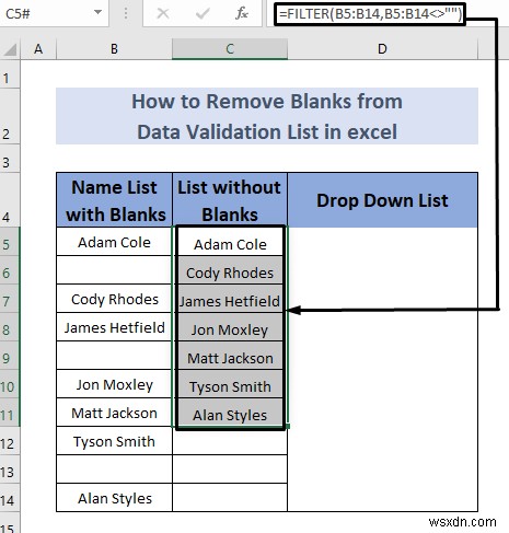 How to Remove Blanks from Data Validation List in Excel (5 Methods)
