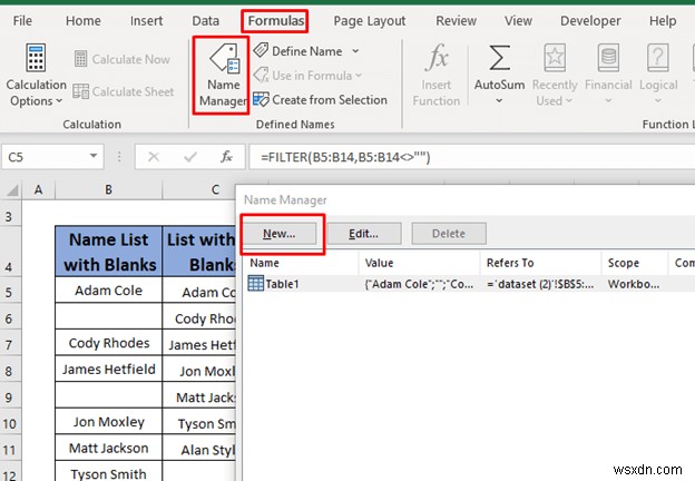How to Remove Blanks from Data Validation List in Excel (5 Methods)