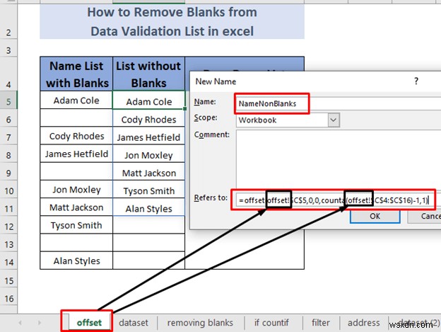 How to Remove Blanks from Data Validation List in Excel (5 Methods)