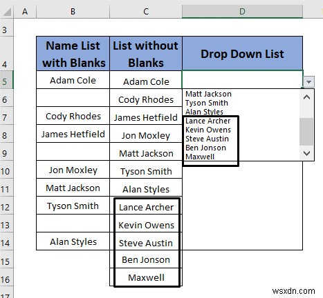 How to Remove Blanks from Data Validation List in Excel (5 Methods)