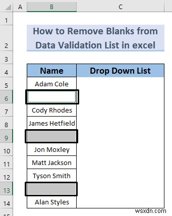 How to Remove Blanks from Data Validation List in Excel (5 Methods)