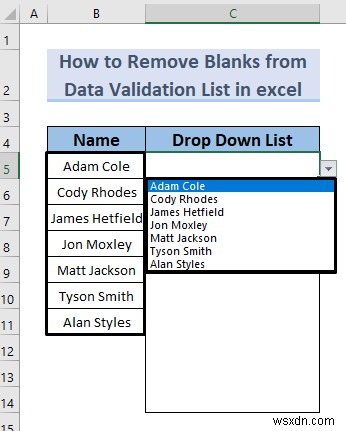 How to Remove Blanks from Data Validation List in Excel (5 Methods)