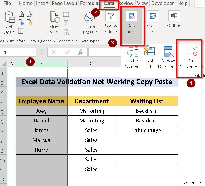 [Fixed] Data Validation Not Working for Copy Paste in Excel