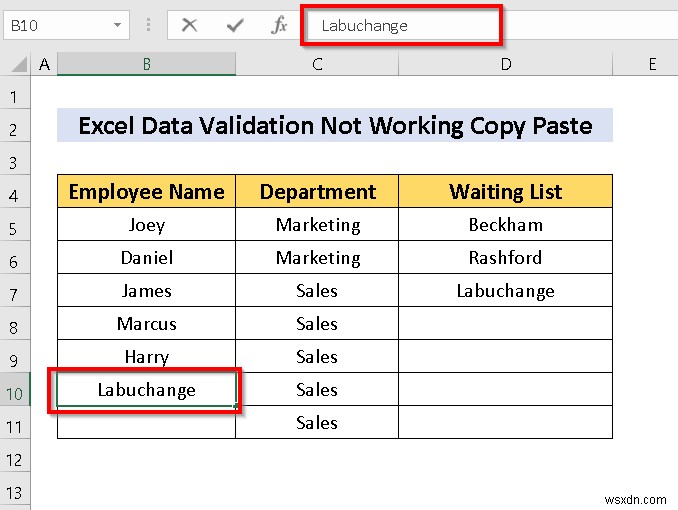[Fixed] Data Validation Not Working for Copy Paste in Excel