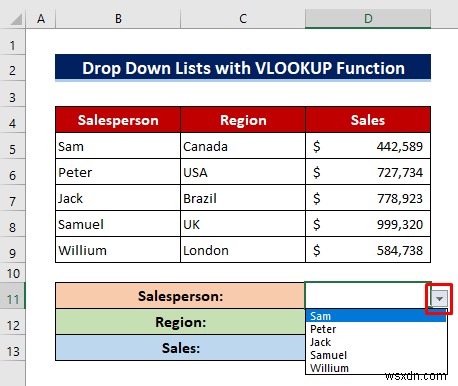How to Use Custom VLOOKUP Formula in Excel Data Validation