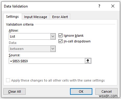 How to Use Custom VLOOKUP Formula in Excel Data Validation