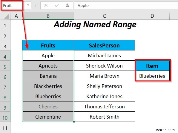 How to Use Named Range for Data Validation List with VBA in Excel