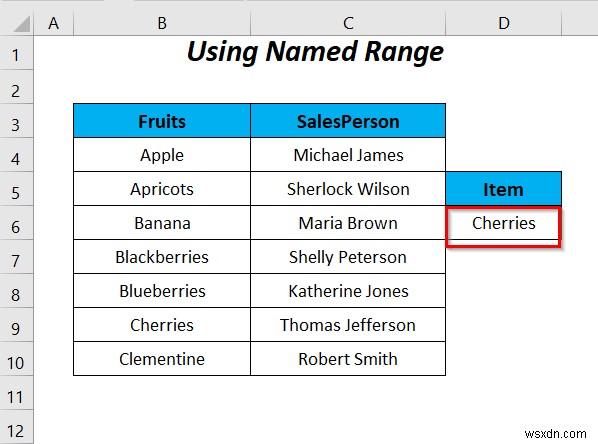 How to Use Named Range for Data Validation List with VBA in Excel