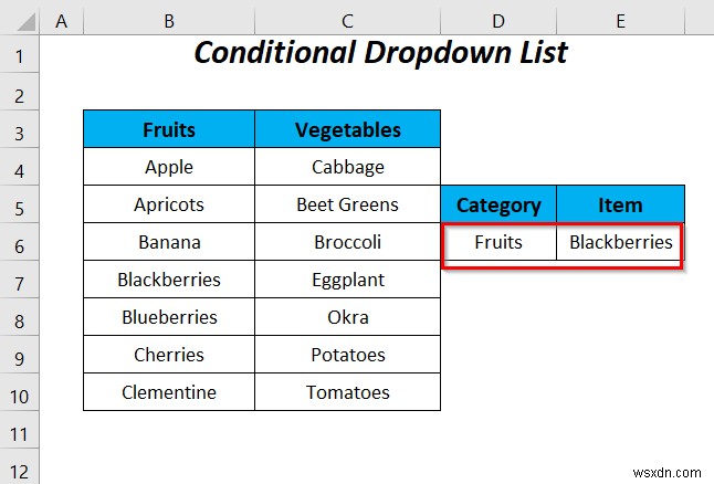 How to Use Named Range for Data Validation List with VBA in Excel