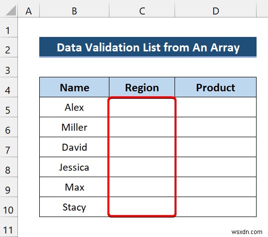 Excel VBA to Create Data Validation List from Array