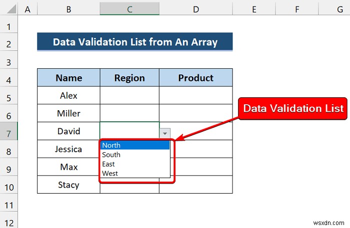 Excel VBA to Create Data Validation List from Array