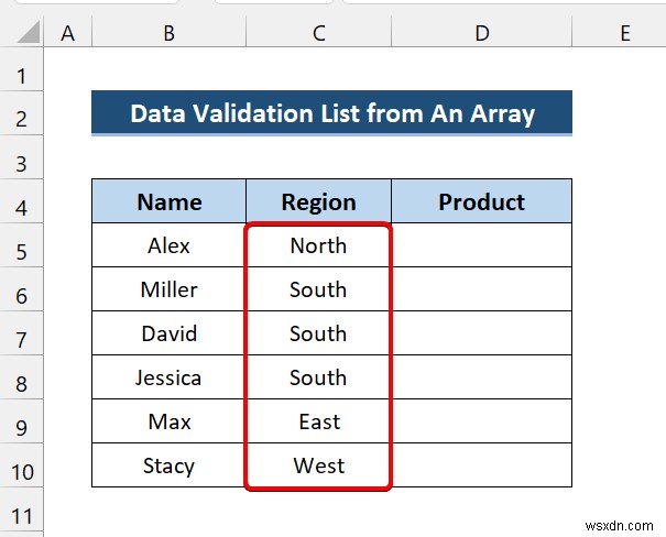 Excel VBA to Create Data Validation List from Array