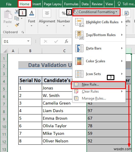 How to Use Data Validation in Excel with Color (4 Ways)