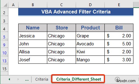 Excel VBA Examples with Advanced Filter Criteria (6 Cases)