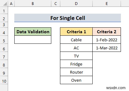 Apply Custom Data Validation for Multiple Criteria in Excel (4 Examples)