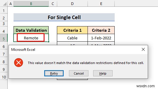 Apply Custom Data Validation for Multiple Criteria in Excel (4 Examples)