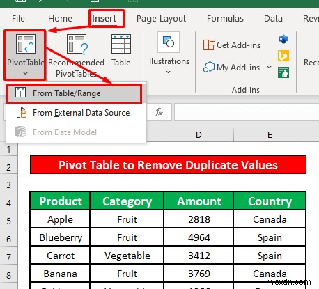 How to Remove Duplicates from Drop Down List in Excel (4 Methods)