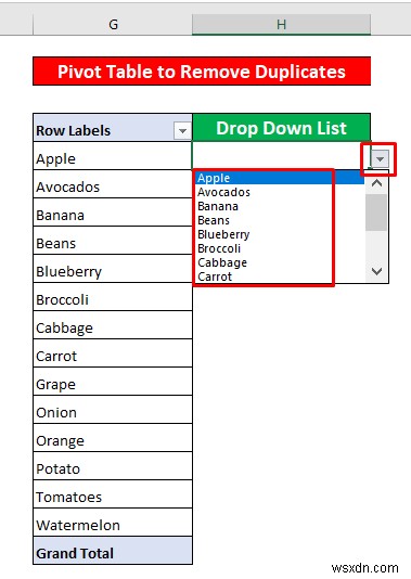 How to Remove Duplicates from Drop Down List in Excel (4 Methods)