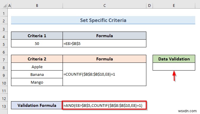 How to Apply Multiple Data Validation in One Cell in Excel (3 Examples)
