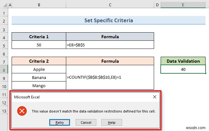 How to Apply Multiple Data Validation in One Cell in Excel (3 Examples)