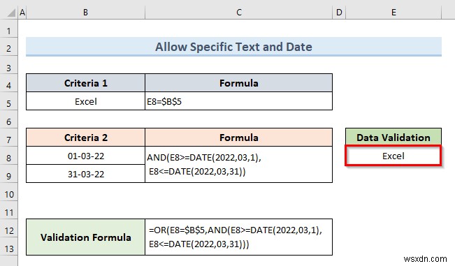 How to Apply Multiple Data Validation in One Cell in Excel (3 Examples)