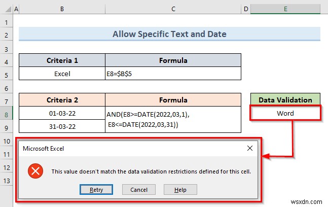 How to Apply Multiple Data Validation in One Cell in Excel (3 Examples)