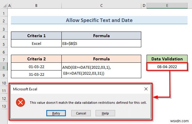How to Apply Multiple Data Validation in One Cell in Excel (3 Examples)