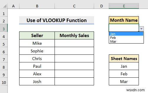 How to Select from Drop Down and Pull Data from Different Sheet in Excel
