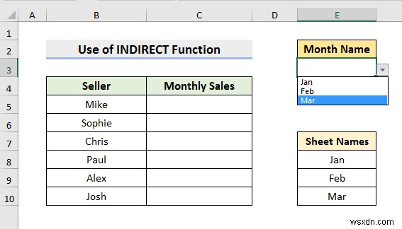 How to Select from Drop Down and Pull Data from Different Sheet in Excel